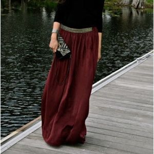 ZARA MAXI SKIRT WITH BEADED WAIST SMALL